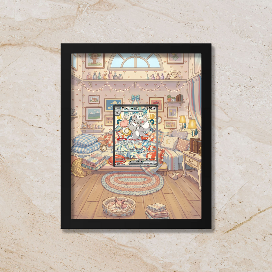 Cinccino ex Display Frame | Chaos Rising Ultra Rare Card Showcase (8x10") – Fits Raw & Graded Cards