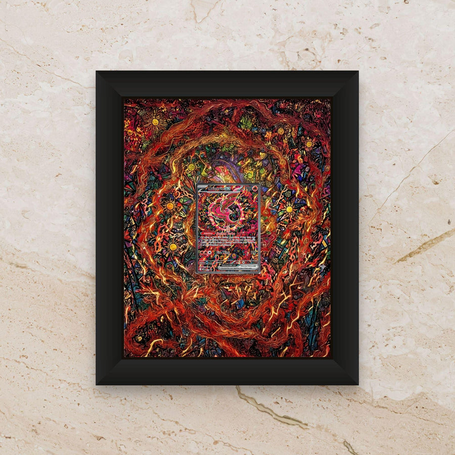 Oricorio Display Frame – Phantasmal Flames Pokémon Card Art | 8x10 Frame for Raw or Graded Cards
