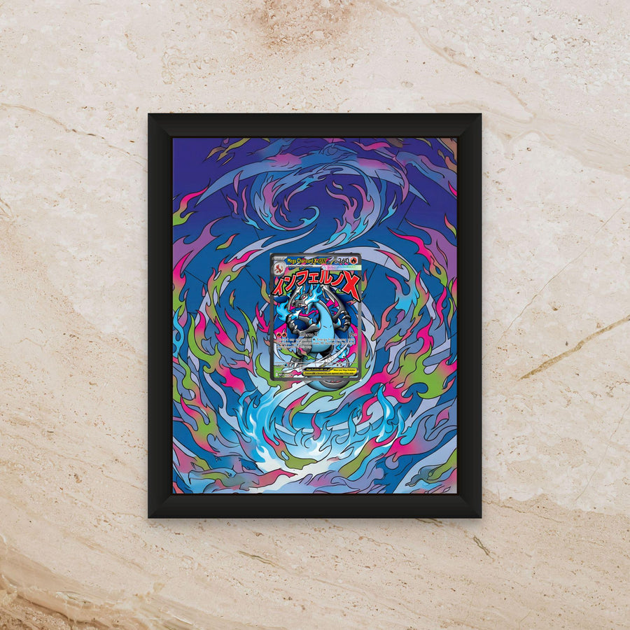 Mega Charizard EX Promo Extended Art – 8x10 Frame (Raw/Graded cards)