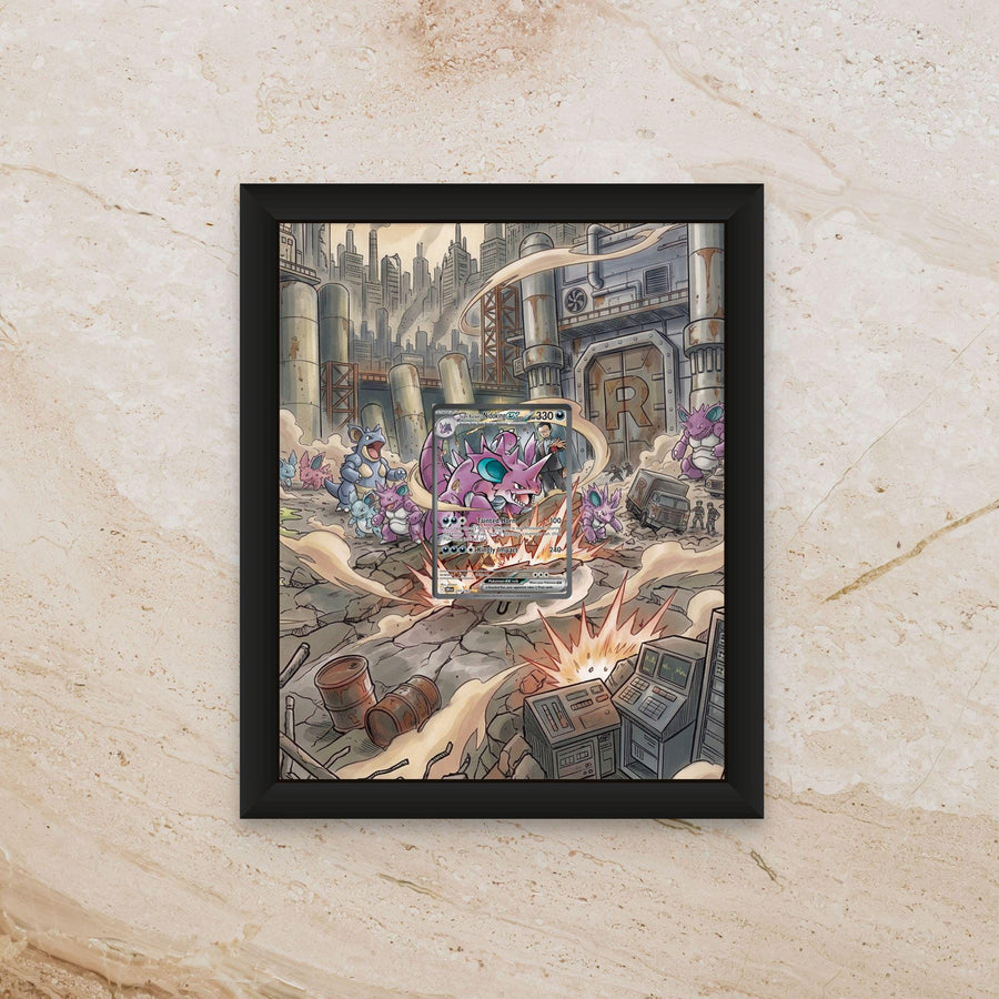 Team Rocket Nidoking Extended Art Display – 8x10 Frame Raw/Graded Card