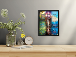 Charizard Blastoise Venusaur 151 Complete 9-Card Evolution Frame Display | Fits Raw & Graded Cards (16x20")