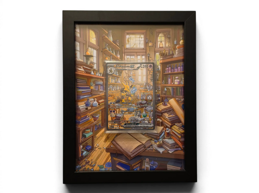 Alakazam EX Pokemon 151 Premium Shadow Box Display