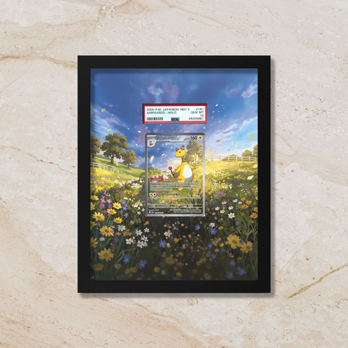 Ampharos Illustration Rare Display Frame | Chaos Rising Card Showcase (8x10") – Fits Raw & Graded Cards