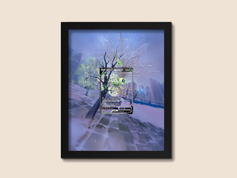 Celebi Fusion Strike Display Frame – Pokémon Card Display | 8x10 Holo House Display