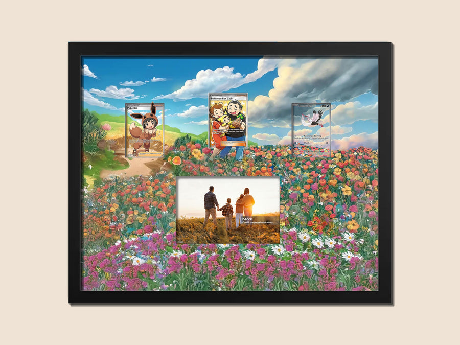 Pokemon Family Frame – Bombirdier, Pokemon Fan Club, & Poke Kid | Frame for Raw Ungraded Cards