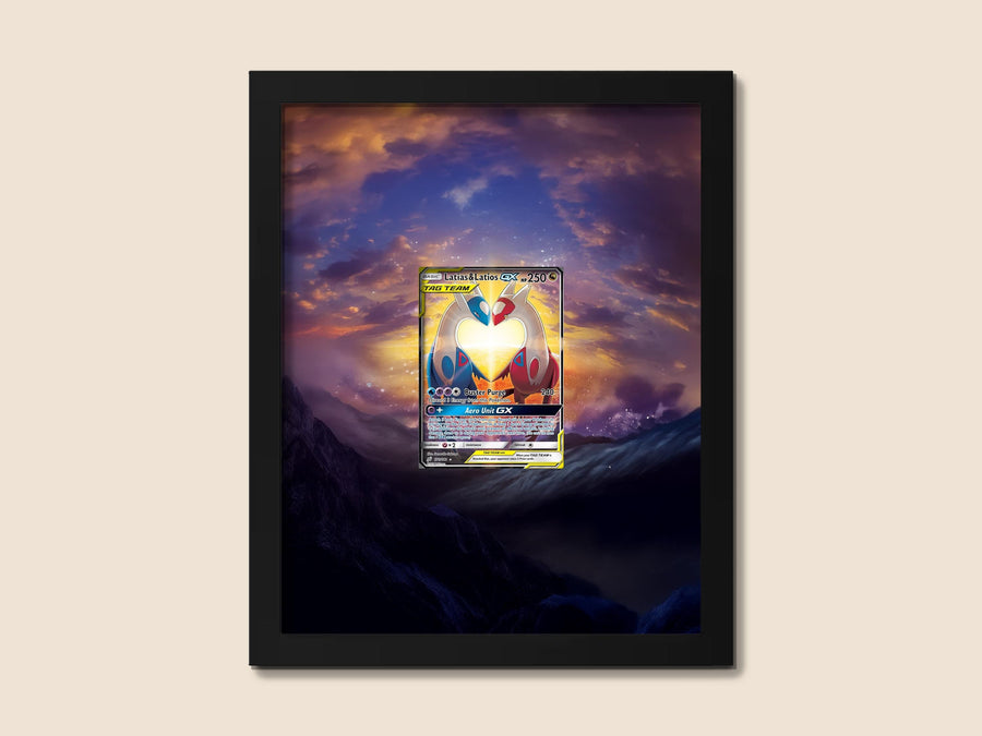 Latias & Latios GX Alt Art Display Frame – Pokémon Lovebirds Card Frame | 8x10 Frame