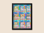Eevee Evolutions Prismatic Display Frame – 9 Card Pokemon Frame | 12x16 for Raw Ungraded Cards (Non-SIR Versions)