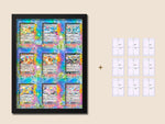 Eevee Evolutions Prismatic Display Frame – 9 Card Pokemon Frame | 12x16 for Raw Ungraded Cards (Non-SIR Versions)