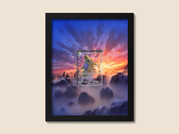 Tyranitar Illustration Rare Display Frame – Paldea Evolved Pokémon Card | 8x10 Frame for Raw or Graded Cards