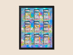 Eevee Evolutions Prismatic Display Frame – 9 Card Pokemon Frame | 12x16 for Raw Ungraded Cards (Non-SIR Versions)