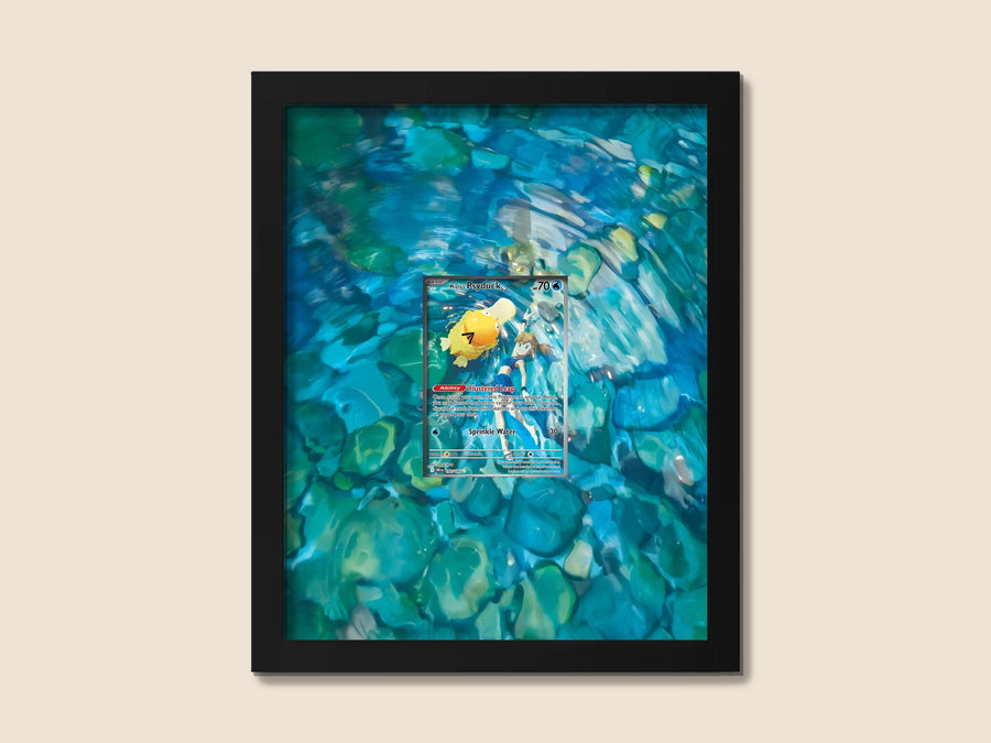 Misty’s Psyduck Display Frame – Pokémon Card Art | 8x10 Frame for Raw or Graded Cards
