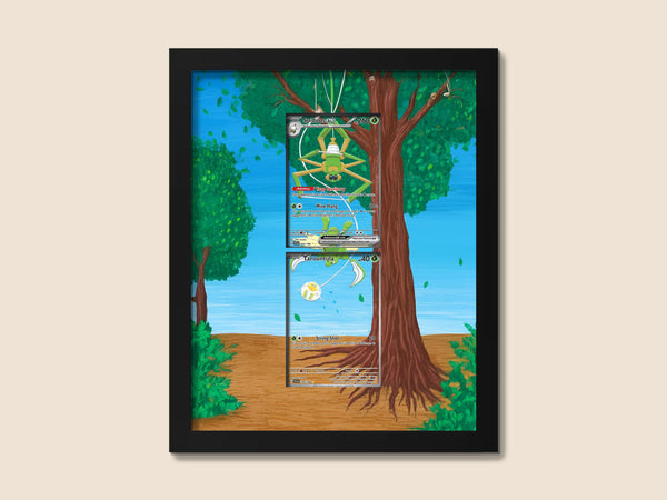 Spidops & Tarountula Display Frame – Pokémon Evolution Duo | 8x10 Frame for Raw or Graded Cards