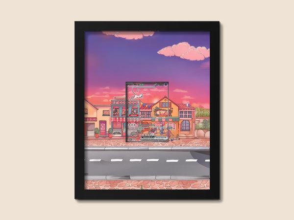 Mew Promo Display Frame Pokémon 151 Holo Card Wall Art Gift for Collector Room Decor Pokémon Card Display Stand Birthday Gift