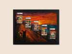 Scream Promo Set Display Frame – Pikachu, Rowlet, Mimikyu, Psyduck & Eevee | 16x20 Frame for Raw or Graded Cards