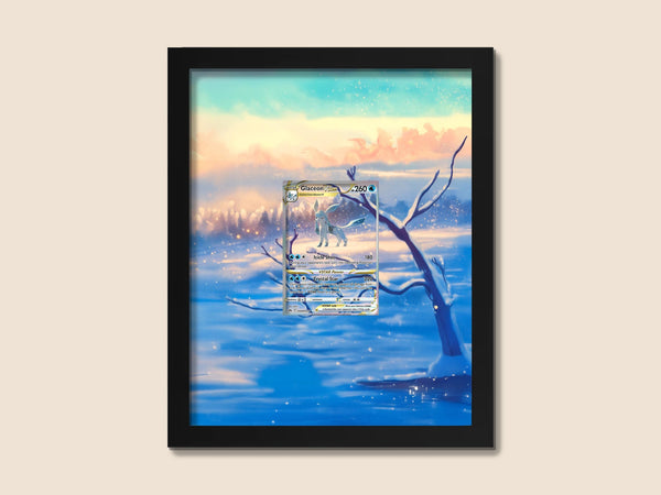 Glaceon Display Frame – Brilliant Stars Pokémon Card Art | 8x10 Frame for Raw or Graded Cards