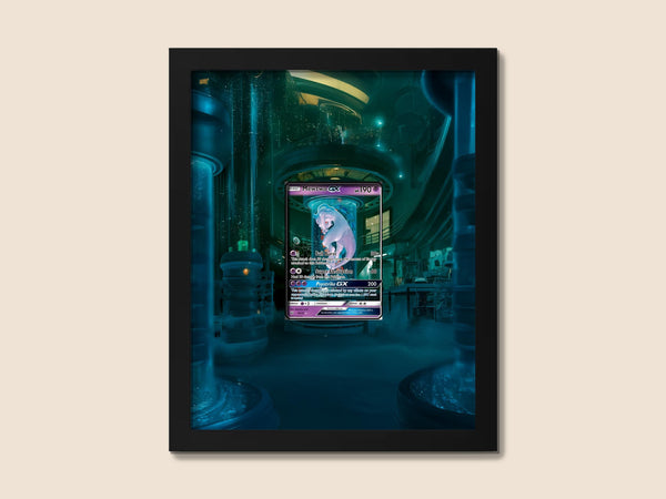 Mewtwo GX Display Frame – Shining Legends Mewtube Pokémon Card | 8x10 Frame