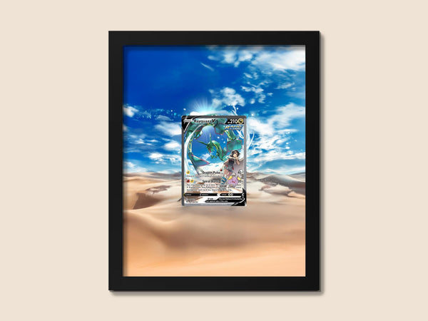Rayquaza V Alternate Art Display Frame – Evolving Skies Pokémon Card | 8x10 Frame for Raw or Graded Cards