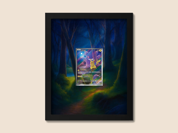 Gengar Pikachu Display Frame – Pokémon 151 Vol. 3 Promo | 8x10 Frame for Raw or Graded Cards