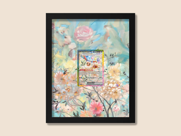 Eevee SIR Display Frame – Prismatic Evolutions Pokémon Card | 8x10 Frame Raw Graded Cards