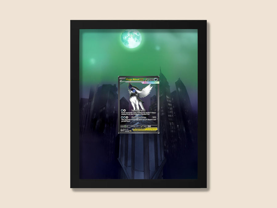 Mega Absol Display Frame – Evolution Pokémon Card Art | 8x10 Frame