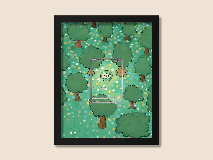Solosis Display Frame – Black & White Era Pokémon Card Art | 8x10 Frame