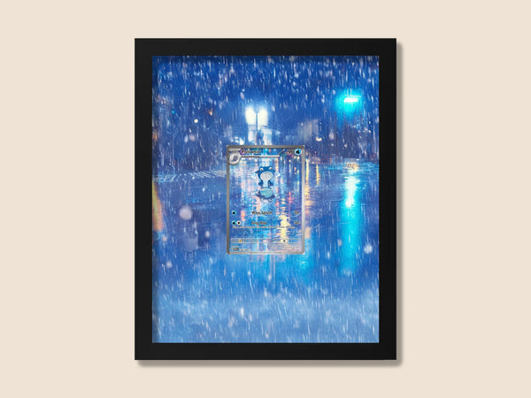 Poliwhirl Display Frame – Pokémon 151 Card Art | 8x10 Frame for Raw or Graded Cards