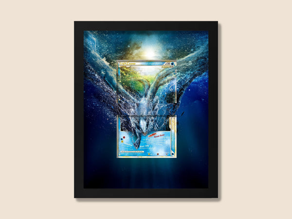 Lugia LEGEND Display Frame – HeartGold & SoulSilver Pokémon Card Art | 8x10 Frame for Raw or Graded Cards