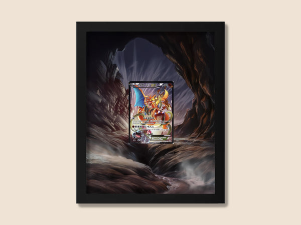 Charizard #276 Display Frame – Pokémon Card Art | Frame for Raw or Graded Cards