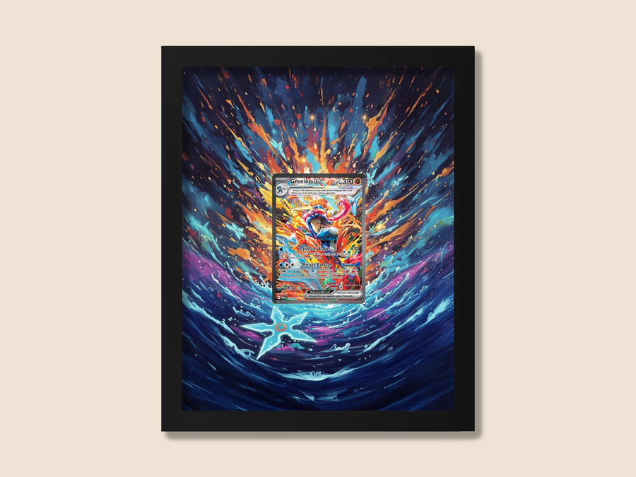 Greninja ex Display Frame – Pokémon Card Art | 8x10 Frame for Raw or Graded Cards