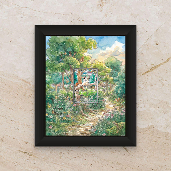Meowth Phantasmal Flames Display Frame | Extended Art Card Case | 8x10 Pokemon TCG Wall Decor | Custom Collector Gift | Meowth Fan Art