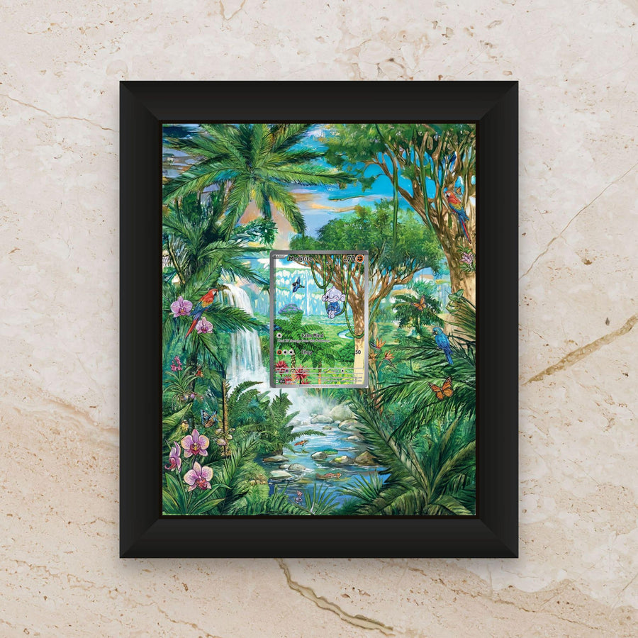 Meditite Display Frame | Extended Art Card Case | 8x10 Pokemon TCG Wall Decor | Fighting Psychic Type Gift | Zen Gaming Room Art