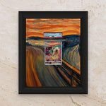 Pikachu Eevee Mimikyu Psyduck Rowlet Munch Promo Display Frame – Japanese Pokémon × The Scream | 8x10 Frame for Raw or Graded Cards