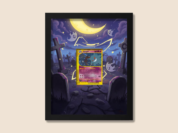 Gengar Display Frame – Skyridge (E-Series) Pokémon Card Art | 8x10 Frame for Raw or Graded Cards