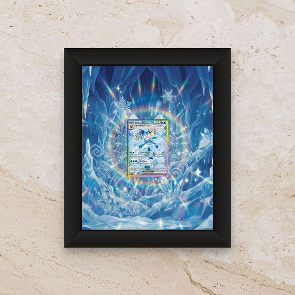 Glaceon Display Frame – Prismatic Evolutions Pokémon Card | 8x10 Frame for Raw or Graded Cards