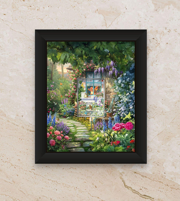 Charmander Obsidian Flames Extended Art Display [High Definition] – Premium Shadowbox for Raw or Graded Cards | Pokemon Promo Gift