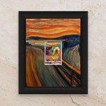 Pikachu Eevee Mimikyu Psyduck Rowlet Munch Promo Display Frame – Japanese Pokémon × The Scream | 8x10 Frame for Raw or Graded Cards