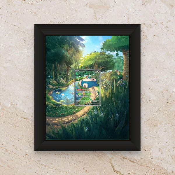 Snorlax Promo Card Frame – Pokémon 151 – 8x10 Pokemon Frame (Raw/Graded)