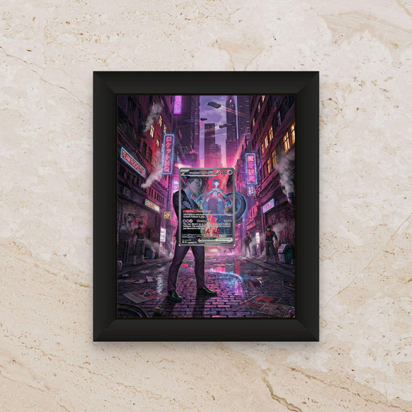 Mewtwo Display Frame – Destined Rivals Pokémon Card Art | 8x10 Frame for Raw or Graded Cards