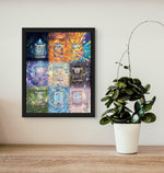 Eeveelutions God Pack Display Frame – Prismatic Evolutions Pokémon Card Art | 16x20 Frame for Raw or Graded Cards