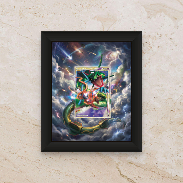 Rayquaza & Deoxys LEGEND display frame – pokemon legend cards | 8x10 frame for raw or graded cards