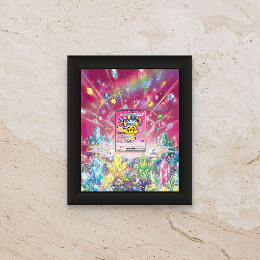 Pikachu Tera Ascended Heroes Extended Art Display – 8x10 Pokemon Frame (Raw/Graded)
