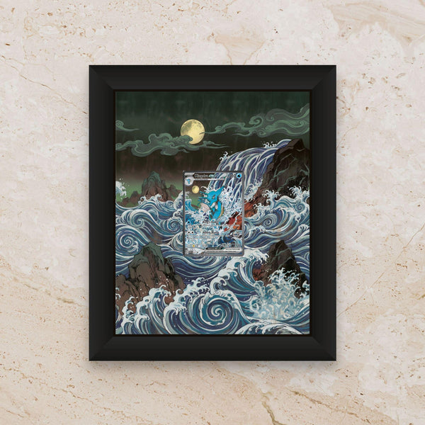 Kingdra promo display frame – pokemon promo card | 8x10 frame for raw or graded cards