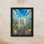 Gholdengo Prismatic Evolutions Extended Art Display [High Definition] – Premium Shadowbox for Raw or Graded Cards | Gold Decor