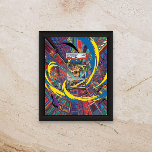 Custom Mega Hawlucha Display Extended – 8x10 Frame (Raw/Graded cards)