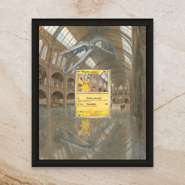 Pikachu at the Museum Extended Art Display – 16x20 Frame (Raw/Graded cards)