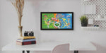 Kanto First Partners Starters Panoramic Art Shadowbox – 11x22 Gen 1 (Raw/Graded cards)