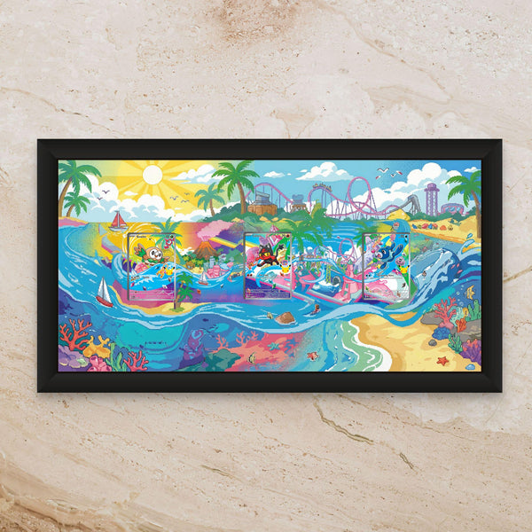 Alola First Partners Starters Gen 7 Art Display – 11x22 Frame (Raw/Graded cards)
