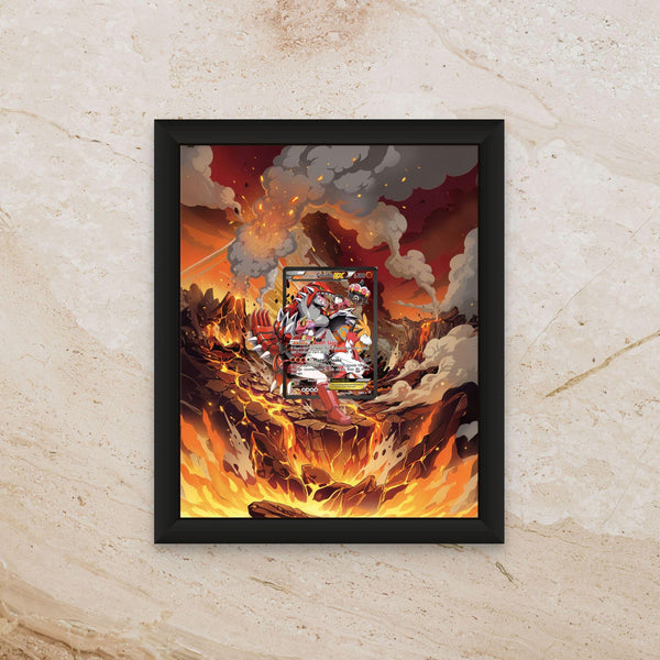 Team Magma Groudon Extended Art Display – 8x10 Pokemon Frame (Raw/Graded)