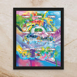 First Partner Illustration Collection Display [High Definition] – Series 1 9-Card 16x20 Shadowbox | Starter Pokémon Extended Art Frame