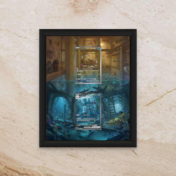 Golisopod Wimpod Dual Card Extended Art Display – 8x10 Frame (Raw/Graded cards)